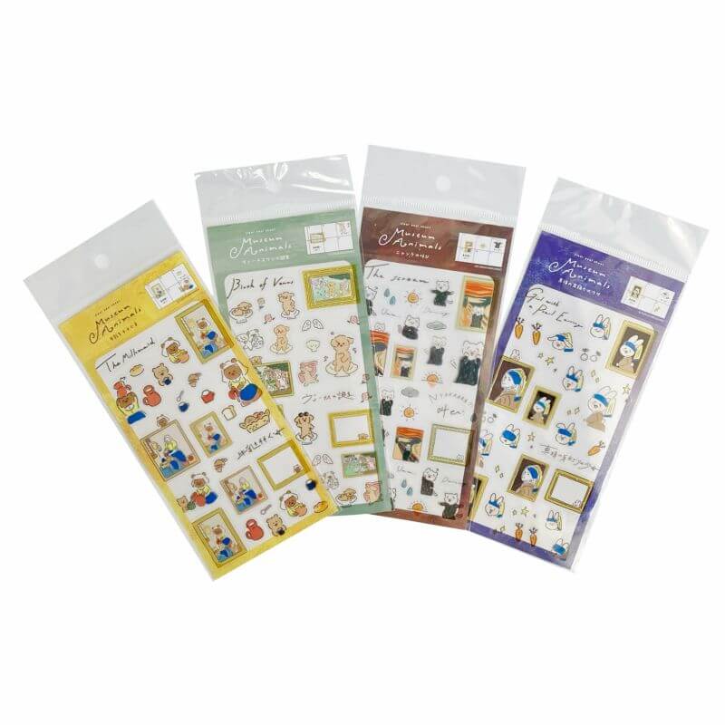 Furukawashiko Sticker Sheet - Museum Animals // Rabbit with Pearl Earring