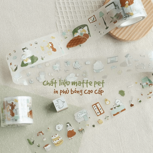 teayou Die-Cut PET Tape: Uchi no Wanchan (my home dog)