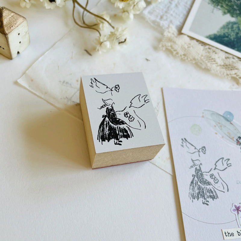 Mitobe Naoko Rubber Stamp - Birds