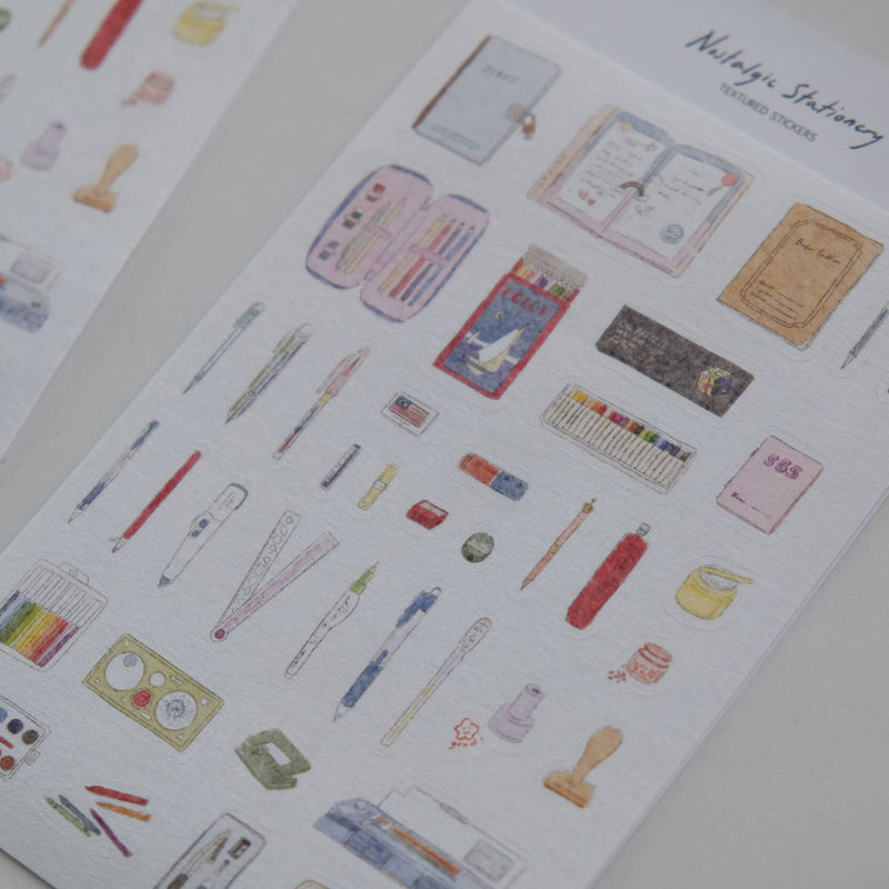 Nostalgic Stationery Textured Sticker