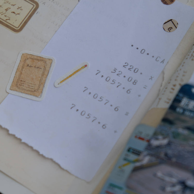 Nostalgic Stationery Textured Sticker
