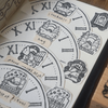 Yamadoro Double-Sided Rubber Stamp - Components of The Clock