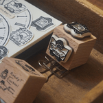 Yamadoro Double-Sided Rubber Stamp - Components of The Clock