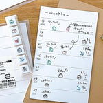 Pochitto6 Push-Button Stamp - Work Schedule