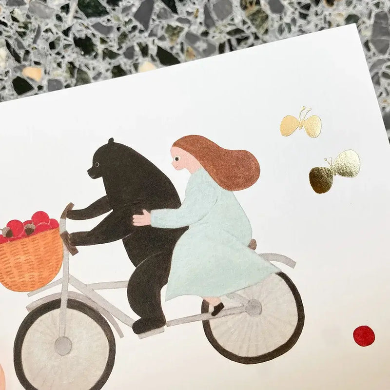 Necktie Postcard - Bicycle