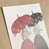 Necktie Postcard - Flower-Patterned Umbrella