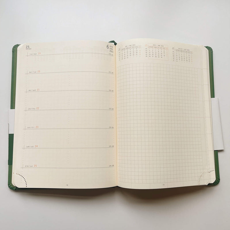 Agenda civil semainier Webplanner horizontal 2024 Rhodia - Paon - A5 14,8 x  21 cm - Rhodiatime - Agendas Civil - Agendas - Calendriers