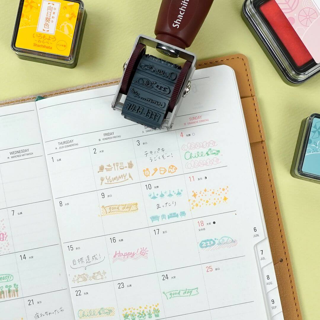 Shachihata Rotating Decoration Mini Stamp – Sumthings of Mine
