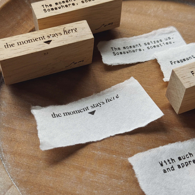 SOMe Phrase Rubber Stamp: here and there (I)