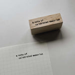 SOMe Phrase Rubber Stamp: here and there (I)