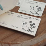 som × a kind of café Perforated Memo Pad: Gentle Rabbit Duo