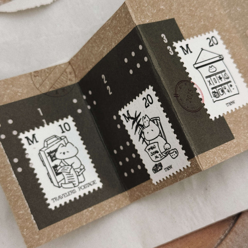 som x mewmewbeam Letterpress Decorative Postage Stamp Sheet