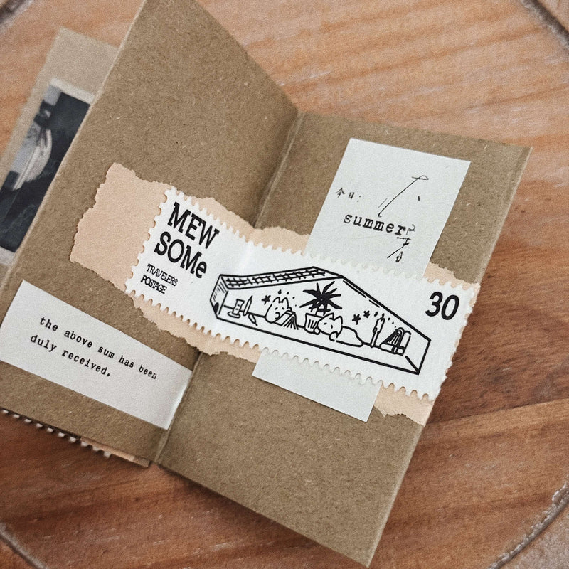 som x mewmewbeam Letterpress Decorative Postage Stamp Sheet