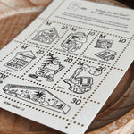 som x mewmewbeam Letterpress Decorative Postage Stamp Sheet