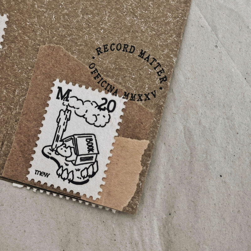 som x mewmewbeam Letterpress Decorative Postage Stamp Sheet