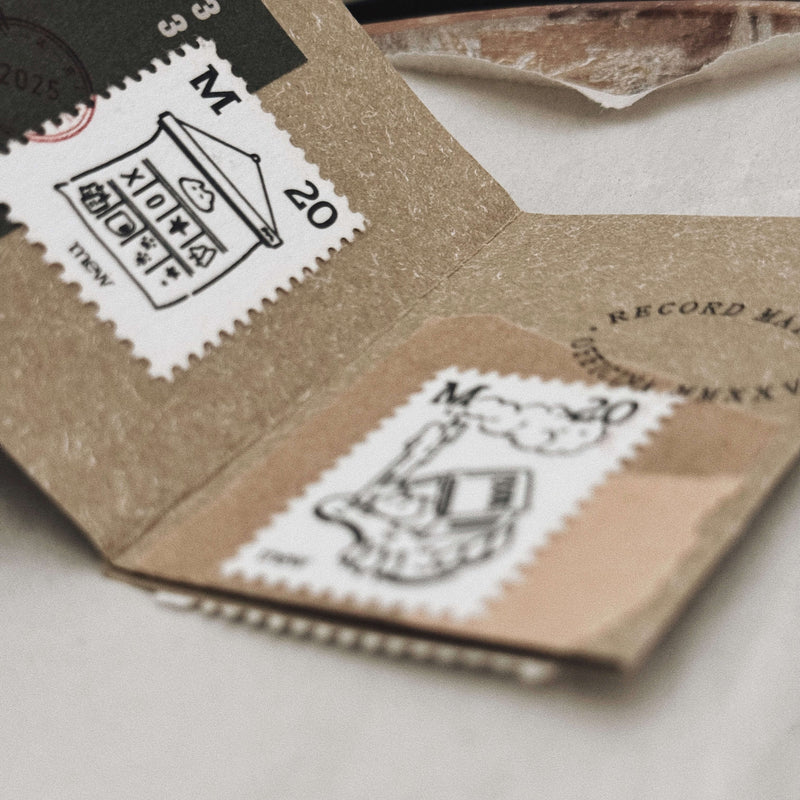 som x mewmewbeam Letterpress Decorative Postage Stamp Sheet