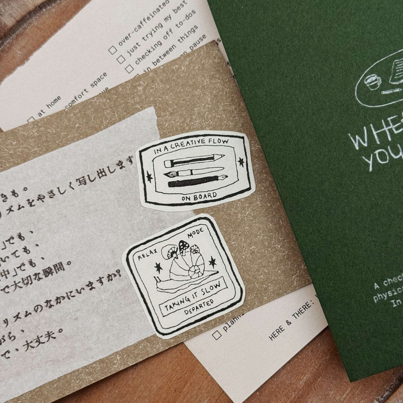som x Morning Face Studio Rubber Stamp: Check-In Postmark