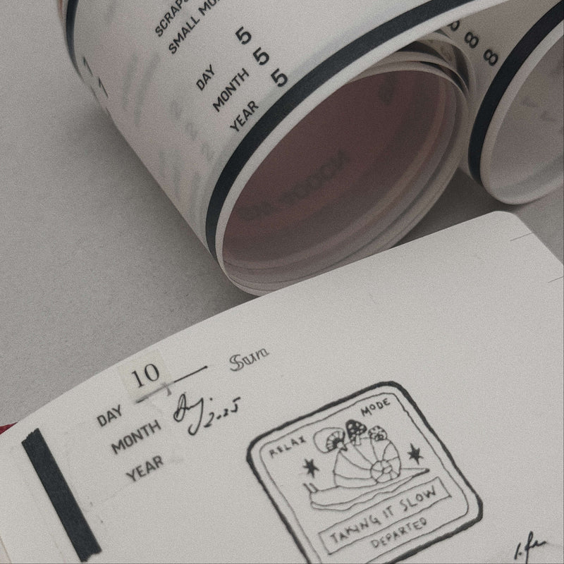 som x Morning Face Studio Rubber Stamp: Check-In Postmark