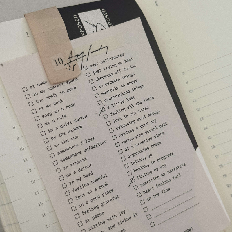 som x Morning Face Studio Memo Pad: Daily Check-In