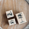 som x modaizhi Rubber Stamp Set: From Here, To There (3pcs)