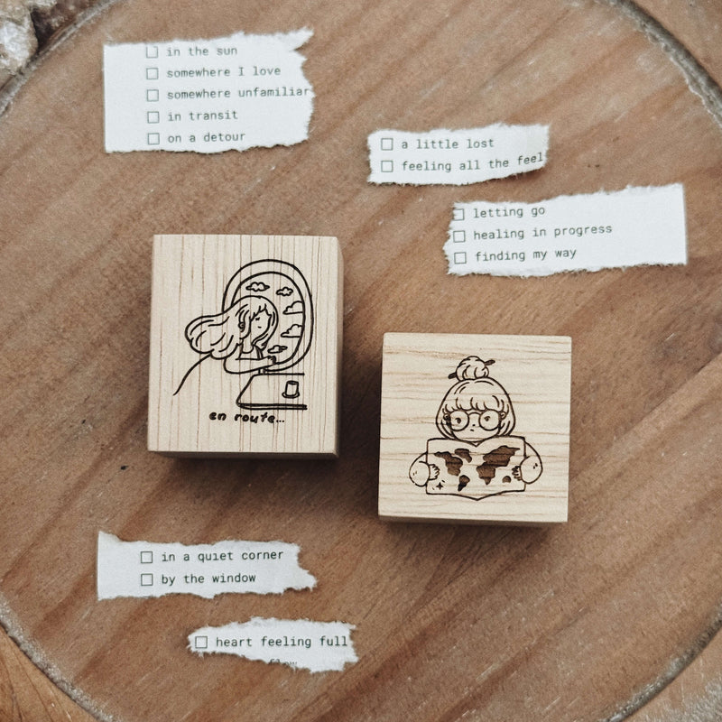 som x sho.happiness Rubber Stamp: En Route