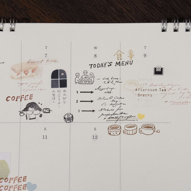 som x shō Little Happiness Rubber Stamp - Coffee & Menu (3 designs)