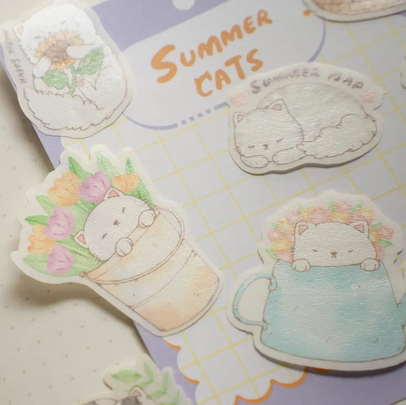 shō Little Happiness Sticker Pack - Summer Cats