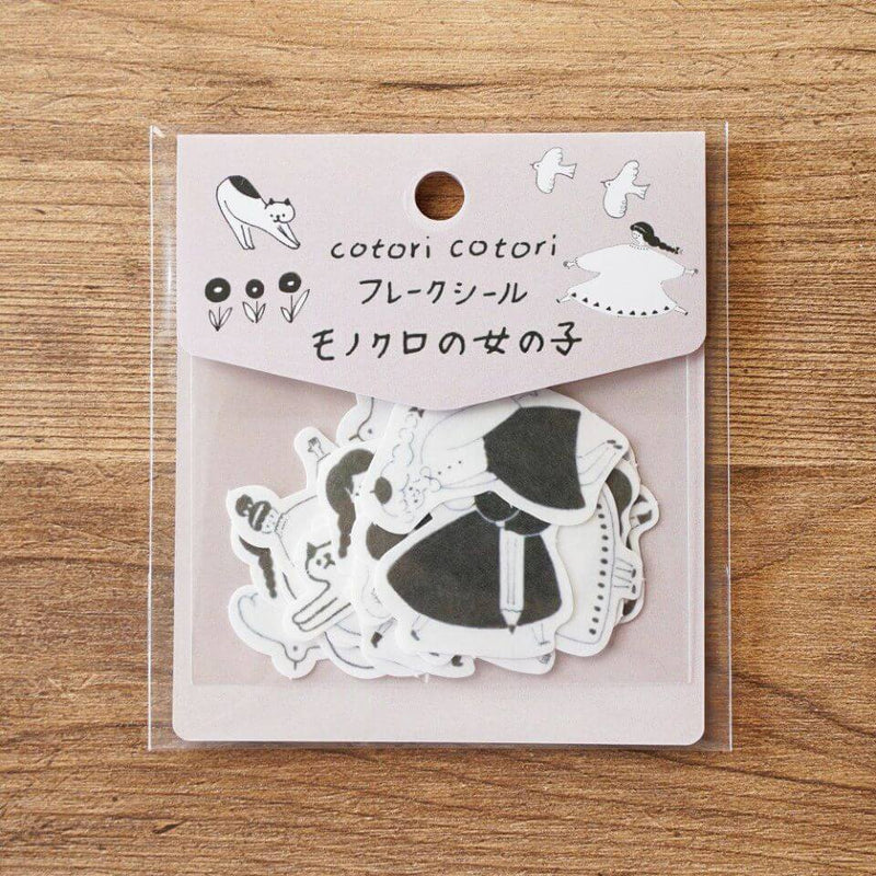 cotori cotori Sticker Flakes | Monochrome Girls