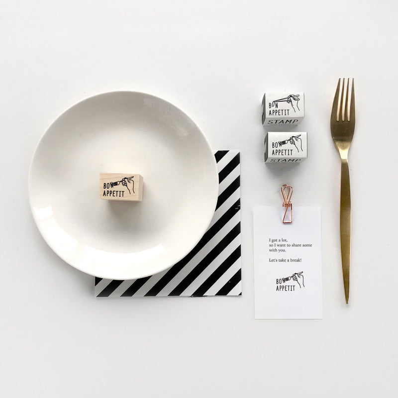 KNOOP Original Rubber Stamp - Bon Appetit