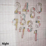 Chamil Garden Number Rubber Stamp Set - Twins