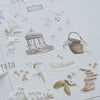 Secret Garden Washi Sticker Sheets