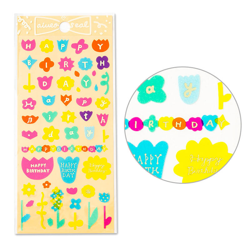 Bloom Birthday Stickers