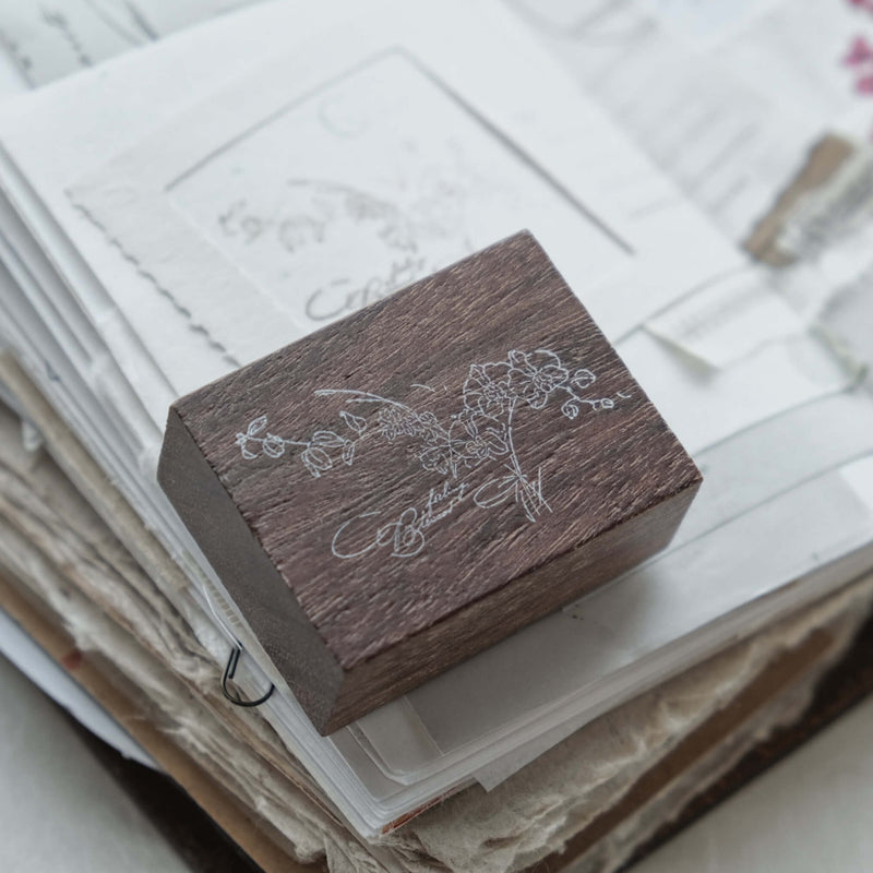 Feeling Blessed Orchid Bouquet Rubber Stamp