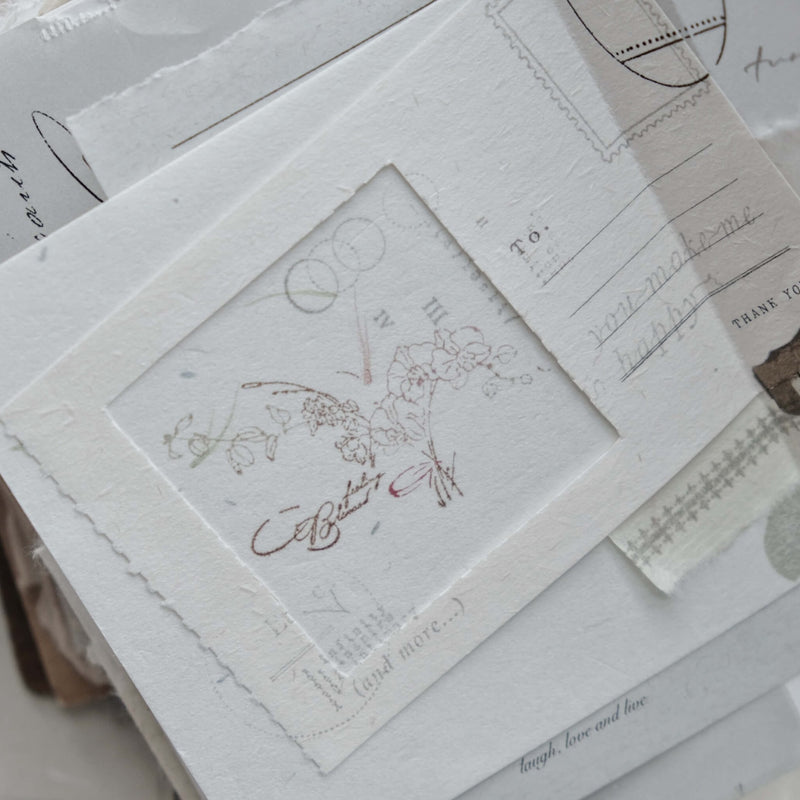 Feeling Blessed Orchid Bouquet Rubber Stamp