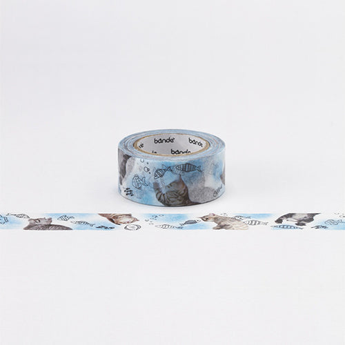 Bande Washi Tape - Cat & Fish