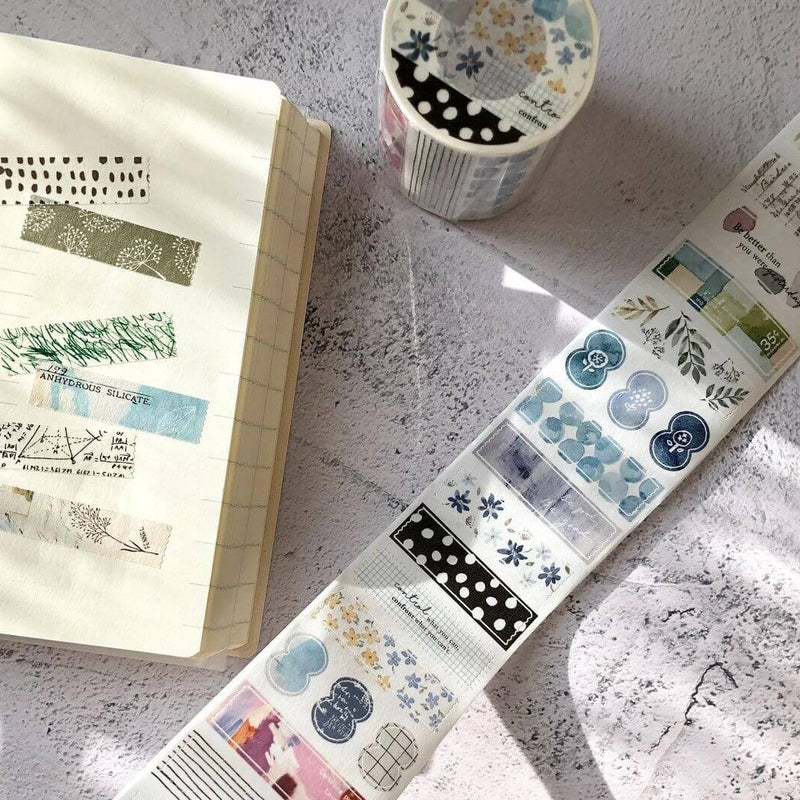 Pion: Die-Cut Washi Sticker Roll - section by section