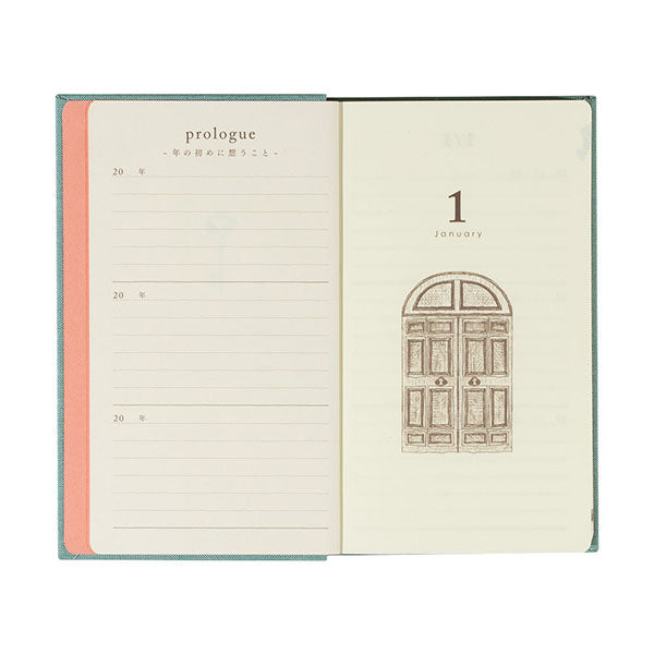 Midori 3 Years Diary Book - Light Blue