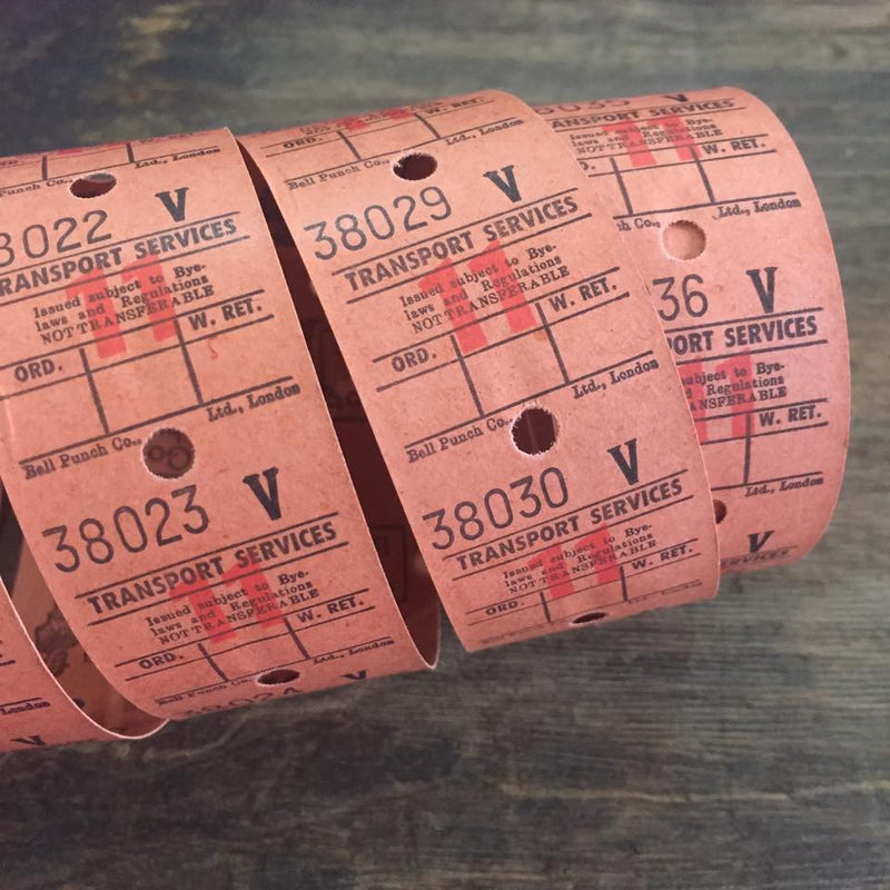 Vintage Bus Tickets Roll - Transport Services 11