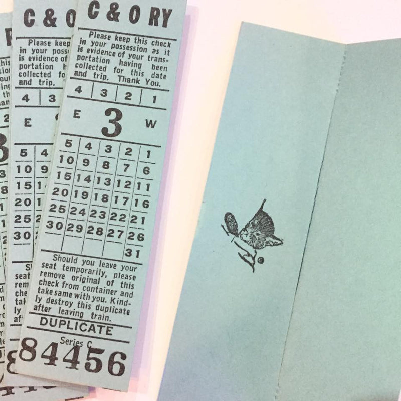 US Vintage Railroad Tickets (5pcs)