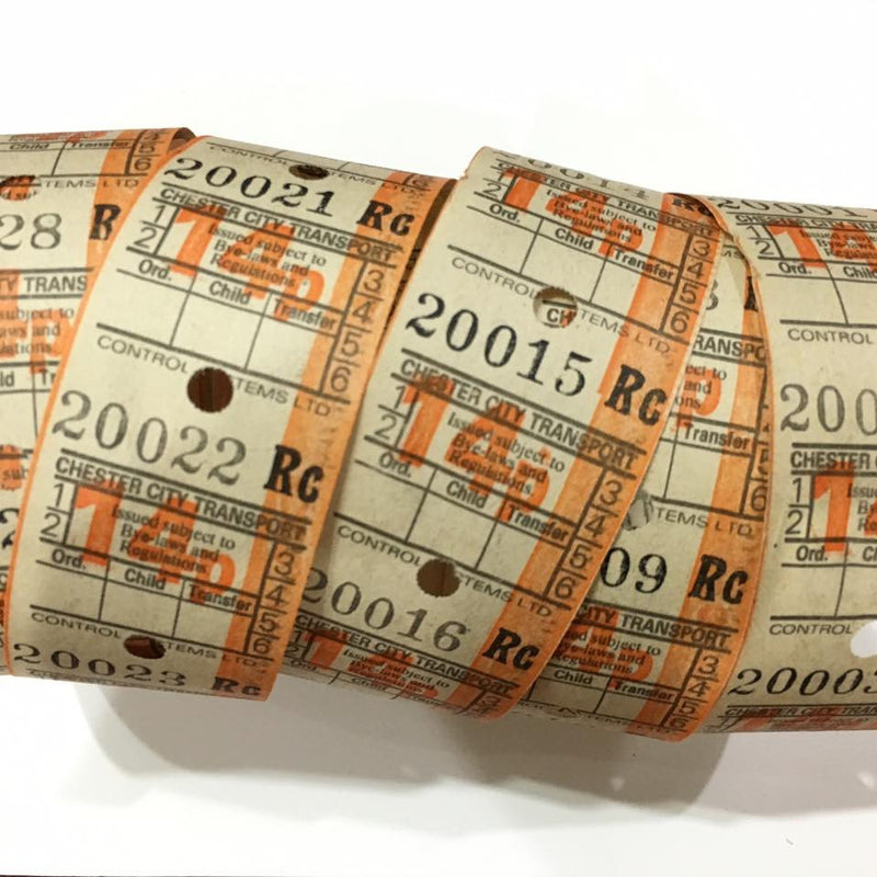 Vintage Bus Tickets Roll - Chester City Transport 14p