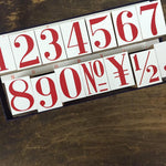 Big Number Rubber Stamp Set