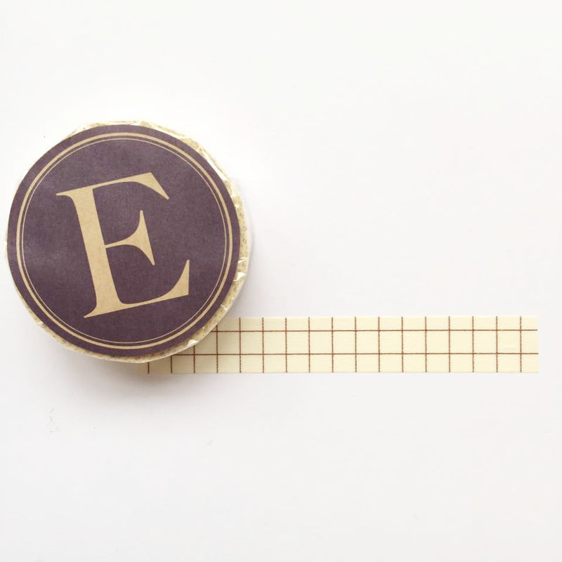Classiky Grid Washi Tapes (12mm) - Nuk Brown