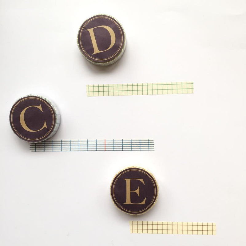 Classiky Grid Washi Tapes (12mm) - Nuk Brown