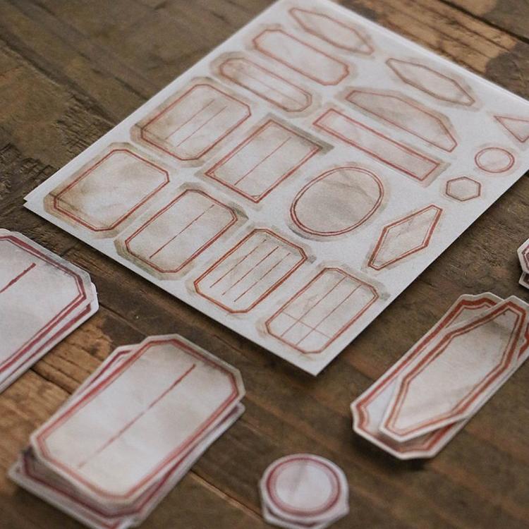 LCN Mini Vintage Label Washi Stickers