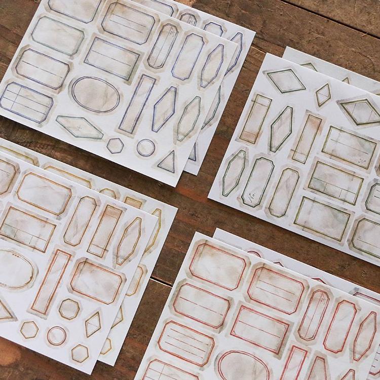 LCN Mini Vintage Label Washi Stickers