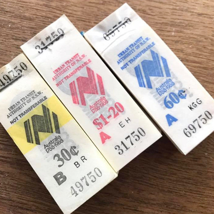 Vintage Urban Transit Bus Ticket Pack