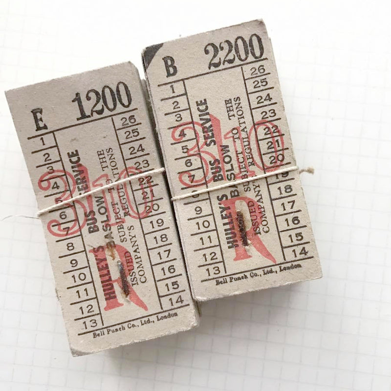 Hulley's Bus Service Baslow Vintage Ticket Pack (50pcs Hulley's Bus Service Baslow Vintage Ticket Pack (50pcs