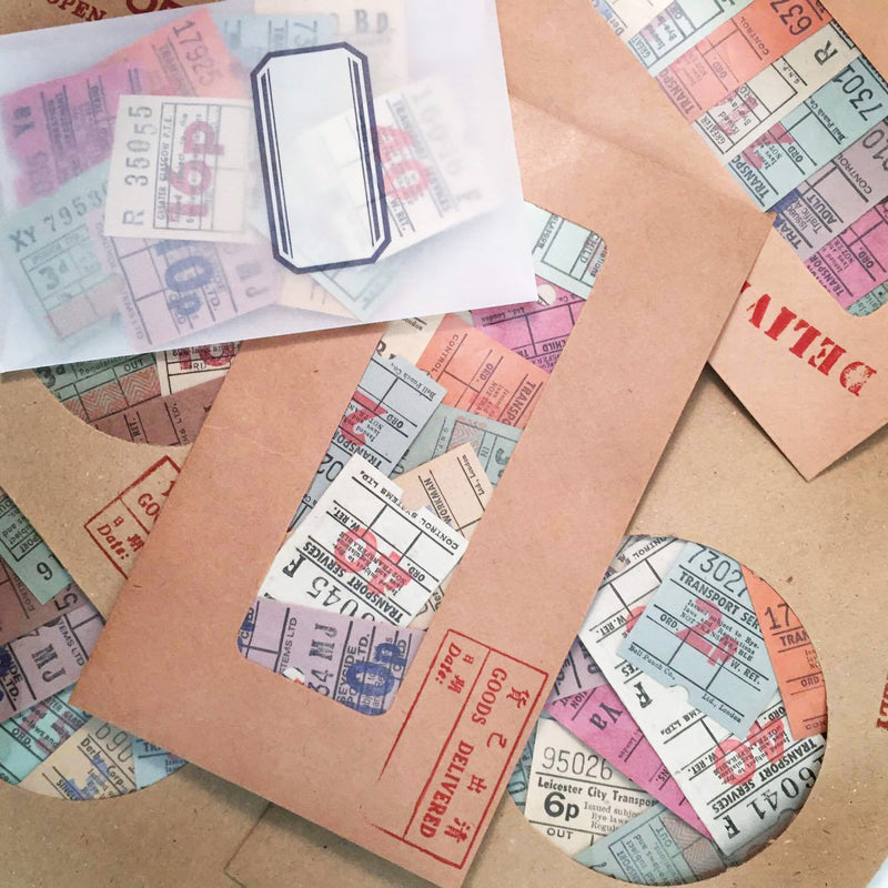 Vintage Bus Tickets (50pcs)
