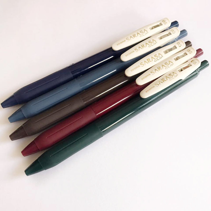 Sarasa Push Clip Gel Pen (0.5mm) - Vintage Series