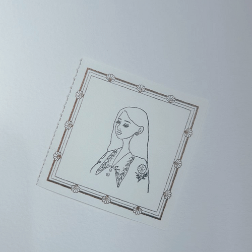 LDV Rubber Stamp: Embroidery Collar Girl